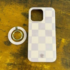 VELVET CAVIAR iPhone 15 Pro Max - Lilac Vibe Checkered